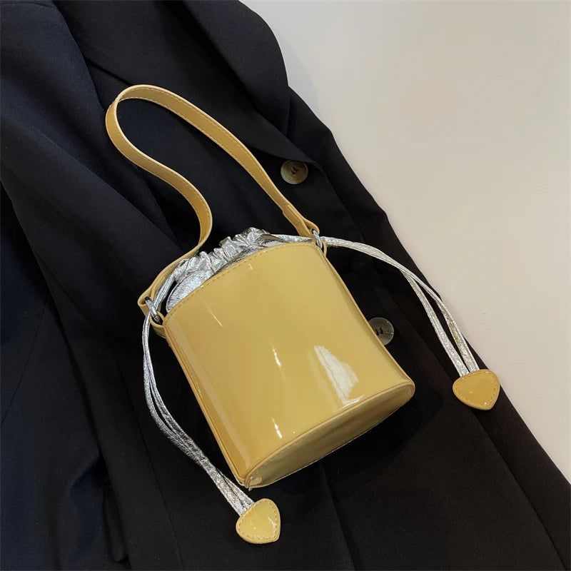 Colorful Drawstring Bucket Handbag for Women