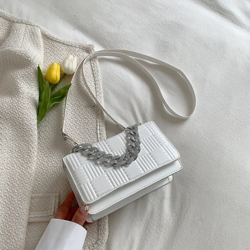 Chain Handle Women Shoulder Bag Messenger Small Square Bag Handbags