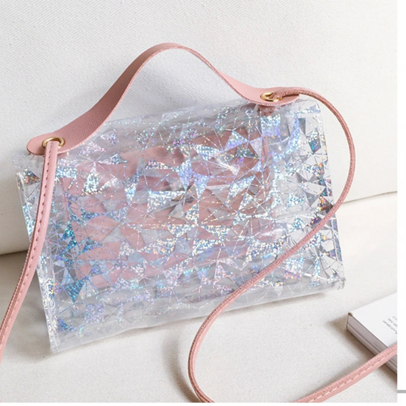 Women's Crossbody Bag, Versatile Transparent Printing Shoulder Bag