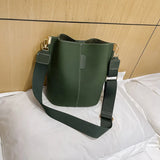 Women's Large Capacity Tote Bucket Bag Messenger