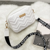 Khaki Embroidery Shoulder Bag Thread Small Square Mini Crossbody Bag