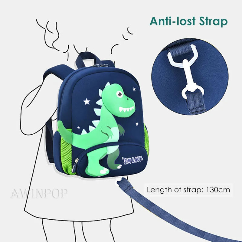 Kids Dinosaur Backpacks Waterproof Neoprene Mini Book Bag