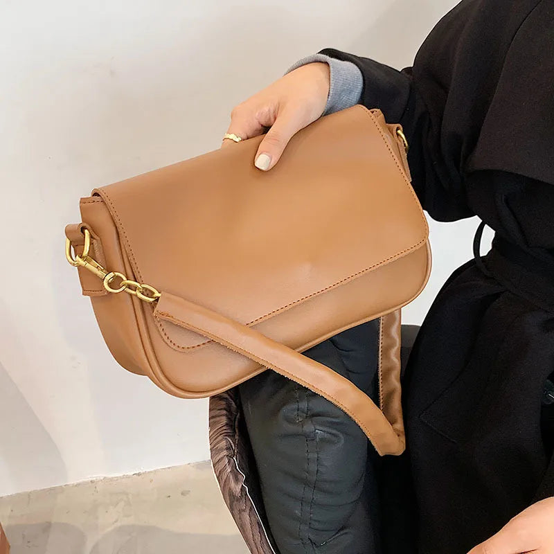 Casual Soft Leather Retro One-shoulder Messenger Bag