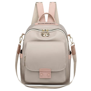 Oxford Cloth Travel Backpack Ladies School Bag