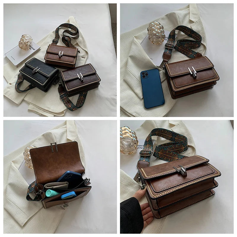 Casual Ladies Messenger Bag Shoulder Bags Contrast Ladies Bags