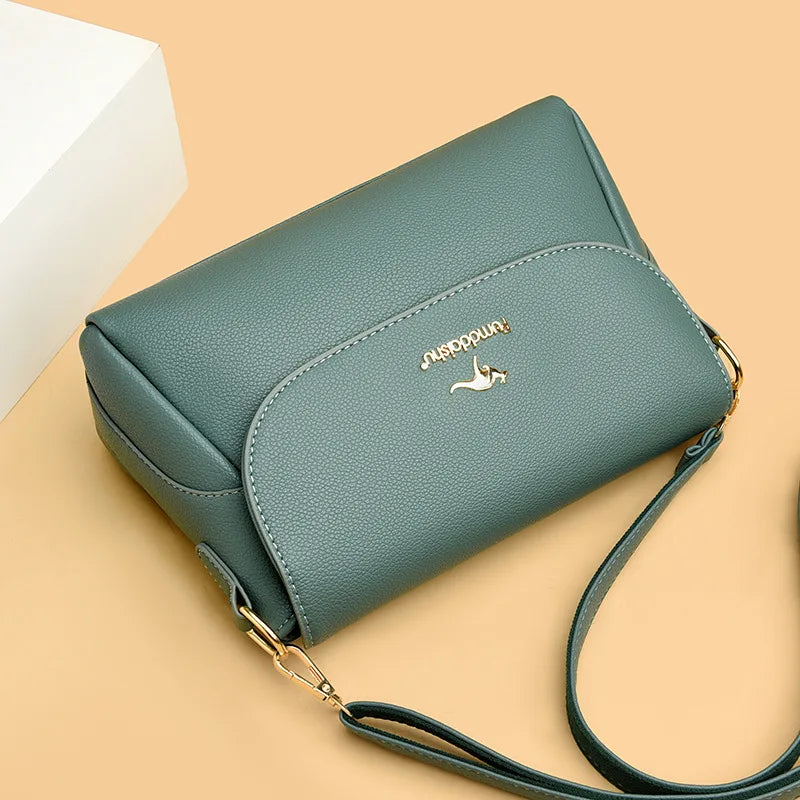 Large-Capacity Soft Leather Shoulder Bag Ladies Messenger Bag