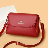 Large-Capacity Soft Leather Shoulder Bag Ladies Messenger Bag