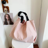 Large Capacity Nylon Ladies Shopping Bag Shoulder Bag Travel Tote Bag