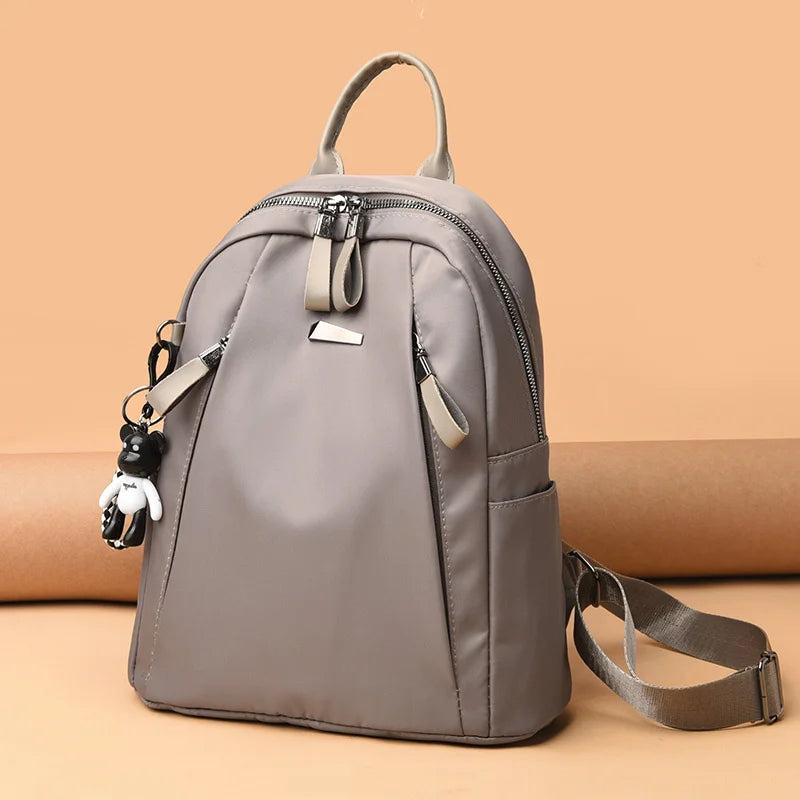 Casual Women Anti-theft Backpack Large Capacity Waterproof Fabric