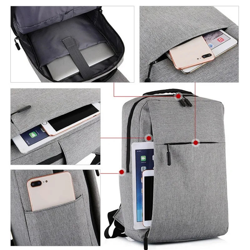 Waterproof Business Laptop Backpack USB Charging Bagpack