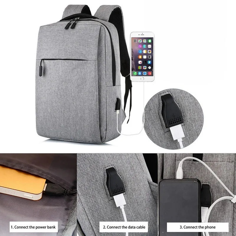 Waterproof Business Laptop Backpack USB Charging Bagpack