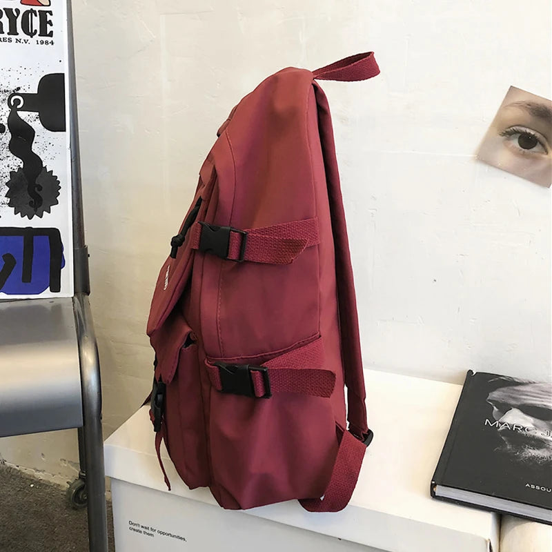 Men's Large Waterproof Nylon Backpack Travel School Multifunctional Backpack