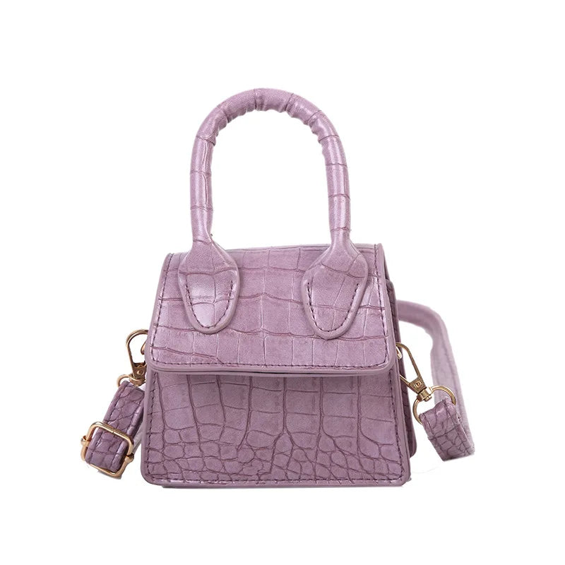 Crocodile Pattern Mini Tote Bag Crossbody Messenger Purse