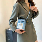 Bucket Casual Shoulder Bag PU Crossbody Girls Bag