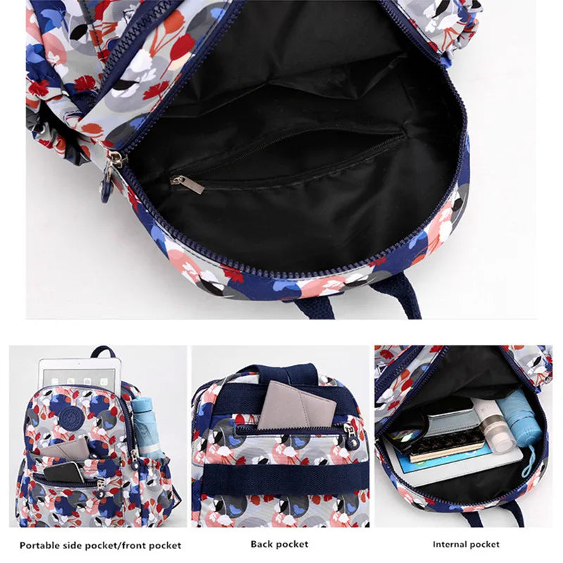 Oxford Cloth Backpack Lady Messenger Bag Letter Rucksack School Bag