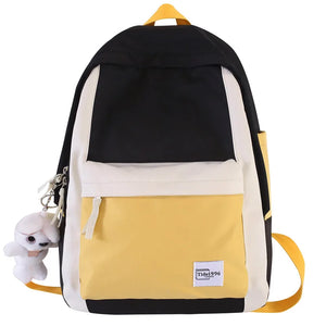 Patchwork Student School Backpack College Travel Rucksack High Schoolbag