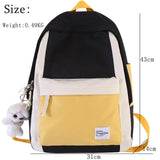 Patchwork Student School Backpack College Travel Rucksack High Schoolbag