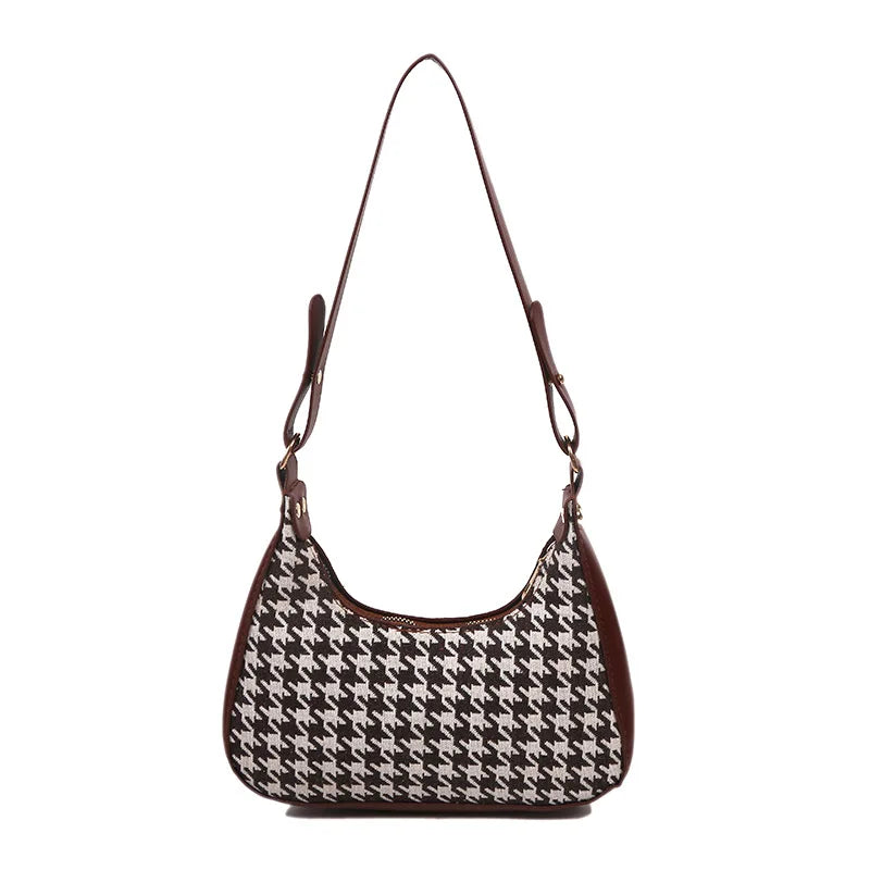 Retro Print One Shoulder Small Square Bag Casual Female Underarm Bag