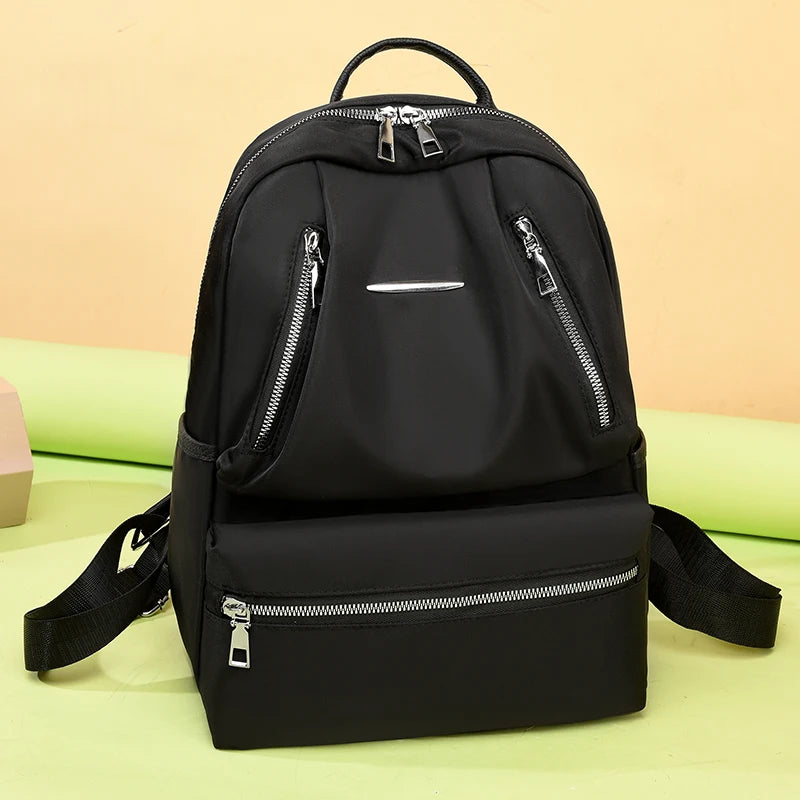 Youth Girl Backpack Multi-pocket Waterproof Nylon College Bag