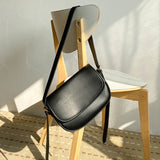 Vintage PU Leather Saddle Shoulder Bag Flap Messenger Crossbody Handbag