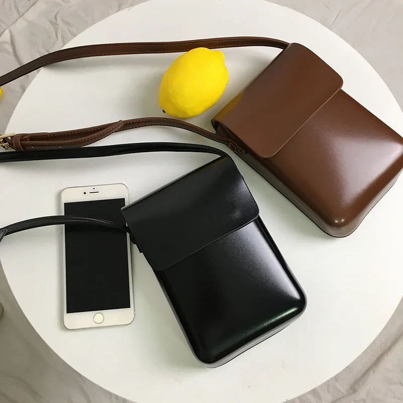 Shoulder Bag Woman Pu Leather Large Capacity Small Flap Phone Purse