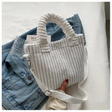 Women's Corduroy Bucket Shoulder Bag