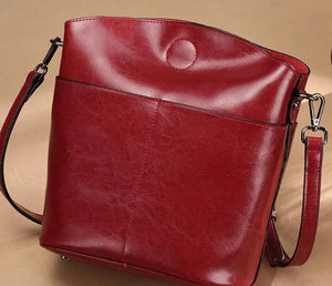 Leather Shoulder Bag Casual Women's Bag All-match Leather Messenger Bag