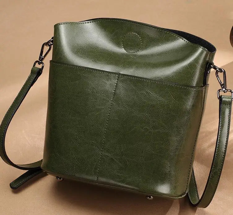 Leather Shoulder Bag Casual Women's Bag All-match Leather Messenger Bag