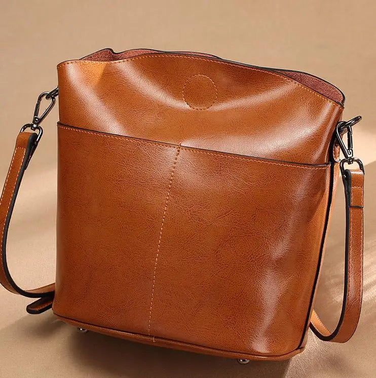 Leather Shoulder Bag Casual Women's Bag All-match Leather Messenger Bag
