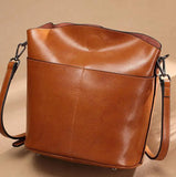 Leather Shoulder Bag Casual Women's Bag All-match Leather Messenger Bag