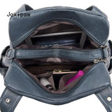 Vintage PU Leather Shoulder Bag Large Capacity Handbag Female Casual Crossbody