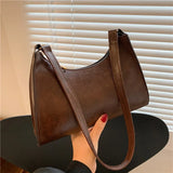 Vintage Shoulder Underarm Bag PU Leather Female Daily Bag