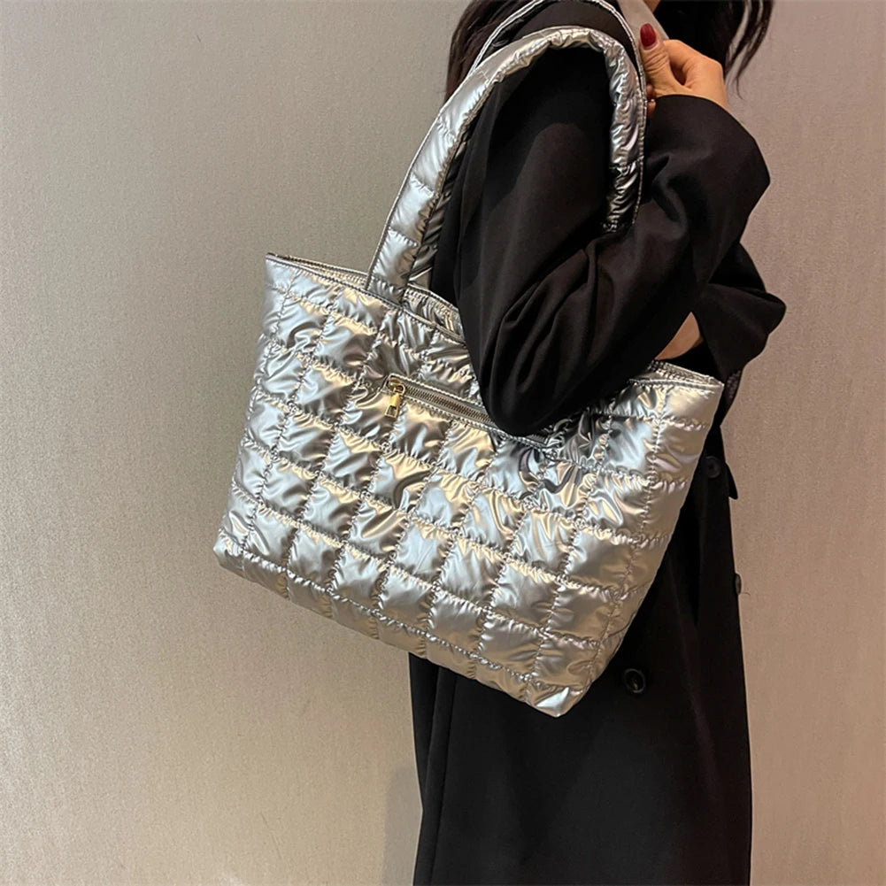 Winter Space Padded Handbag Tote Bags Women's Shoulder Underarm Bags