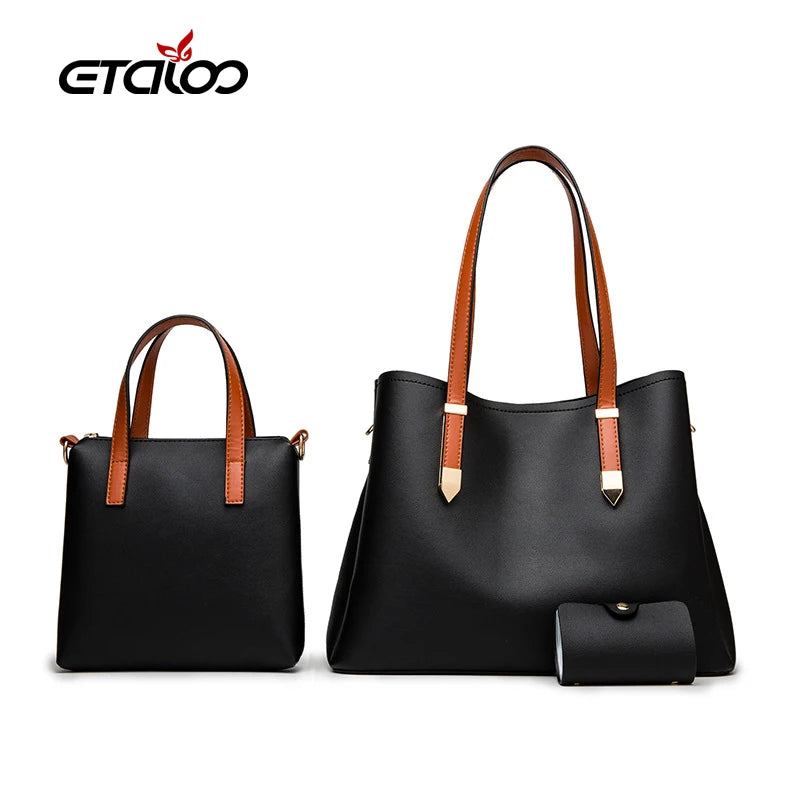 Casual Women's Handbags Shoulder Bag Big Capacity High PU Style