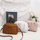 Women Solid Shoulder Crossbody Bag Leather Casual Messenger Bags