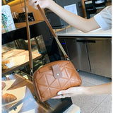 Women Solid Shoulder Crossbody Bag Leather Casual Messenger Bags