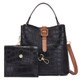 Women 2-Piece Set Small Handbag Shoulder Bag Solid Messenger Bag