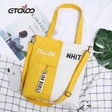 Embroidered Women Shoulder Bag Foldable Tote Bag