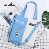 Embroidered Women Shoulder Bag Foldable Tote Bag
