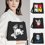 Women Square Bags Shoulder Crossbody Dog Series Casual Commute Tote