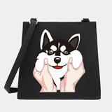 Women Square Bags Shoulder Crossbody Dog Series Casual Commute Tote