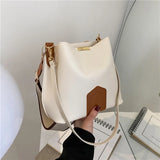 Retro Women's Bag with Wide Shoulder Strap