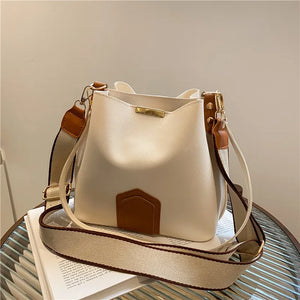 Retro Women's Bag with Wide Shoulder Strap