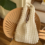 Bubble Flower Shoulder Bag Girl Handbag Large Capacity Shopping