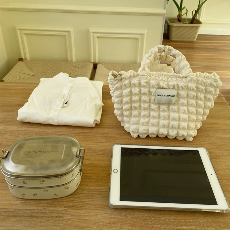 Bubble Flower Shoulder Bag Girl Handbag Large Capacity Shopping