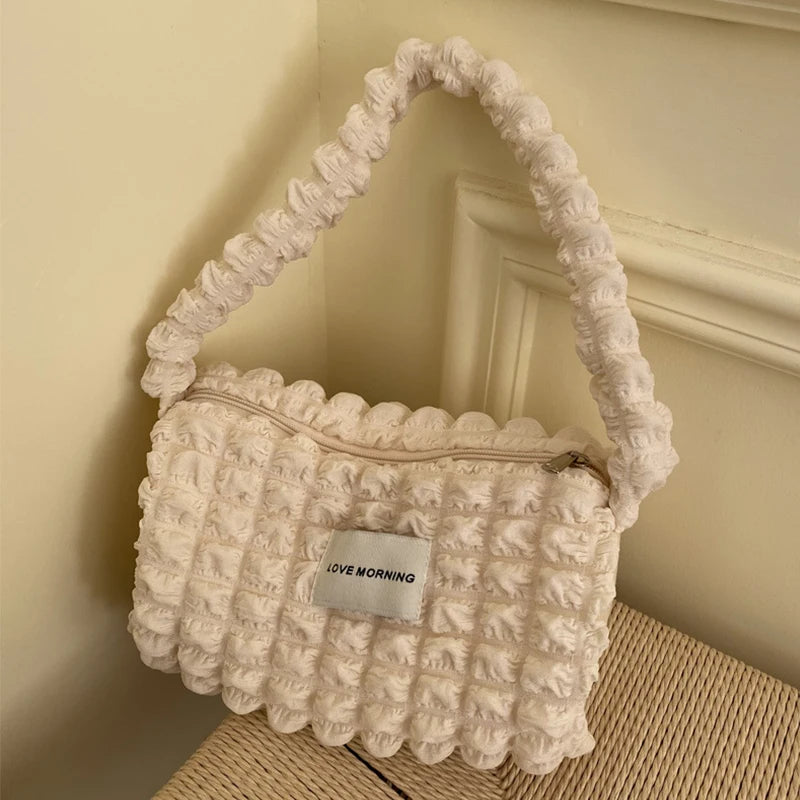 Bubble Flower Shoulder Bag Girl Handbag Large Capacity Shopping