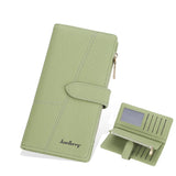 Women's Long Wallet Zipper Handbag Lychee Pattern