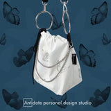 Reflective Butterfly Messenger Chain Bag Drawstring Bag