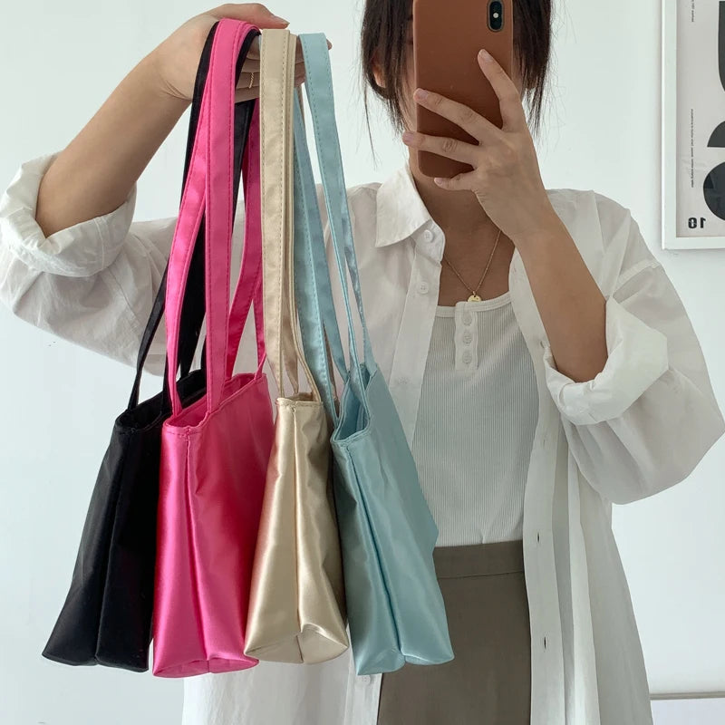 Nylon Small Ladies Handbags Tote Bag Women Shoulder Bag