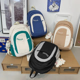 Patchwork Woman Backpack High Capacity Laptop Schoolbag For Teenage